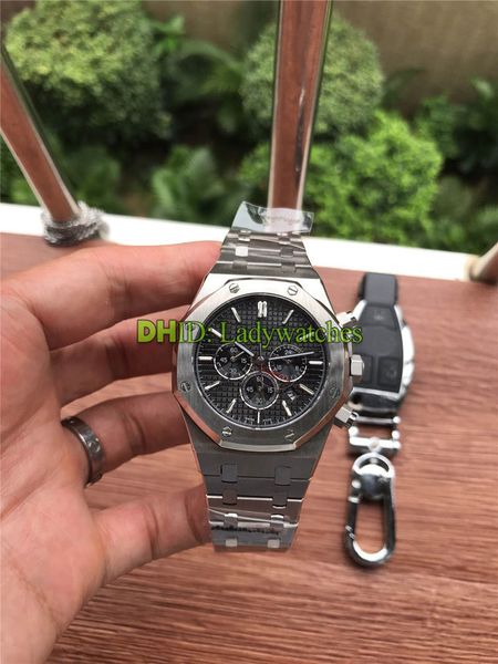 

luxury watch mechanical automatic wristwatches mens designer watches 45mm silver 316l stainless steel case bracelet black dial reloj de lujo, Slivery;brown