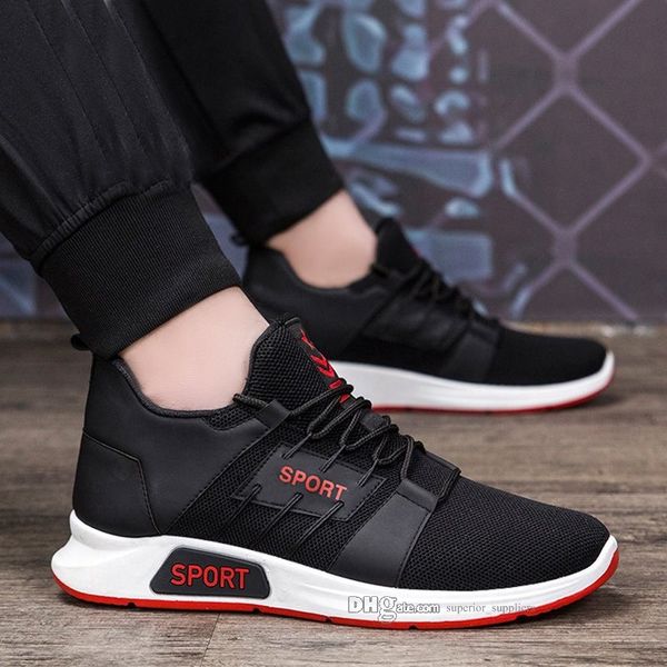 

2020 горячие продажа мода мужская обувь mesh дышащие кроссовки walking мужчины обувь new удобные легкие кроссовки ad-20203020011, White;red