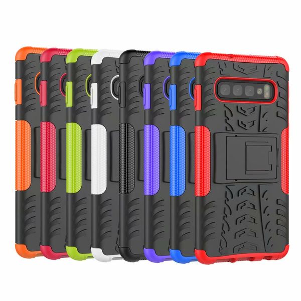 Hybrid KickStand Impact Rugged Heavy Duty TPU + PC CASE Cover PER Samsung Galaxy S10E S10 PLUS J6 J4 PLUS A6S A8S 50PCS / LOT