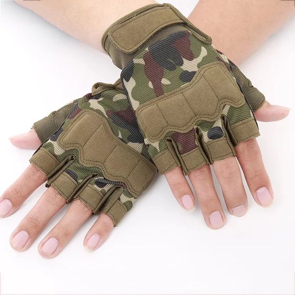 Tactical Hard Knuckle Half Finger Gloves Men/'s Army Military Airsoft Fingerless