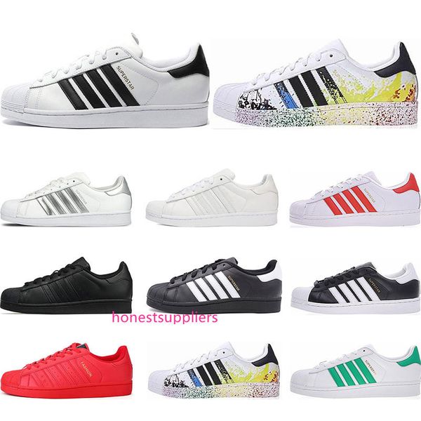 

originals superstars casual shoes designer for men women black white gold green red super star fashion mens flat sneakers size 36-44