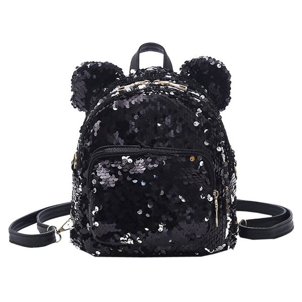 

fashion lady sequins backpack holographic small backpacks for student girls women travel backpack bagpack sac a dos#h20
