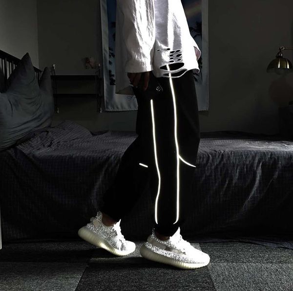

mens pants designer jogger track pants luxury pants sport trouse print reflective men brand sportwear lr200324, Black