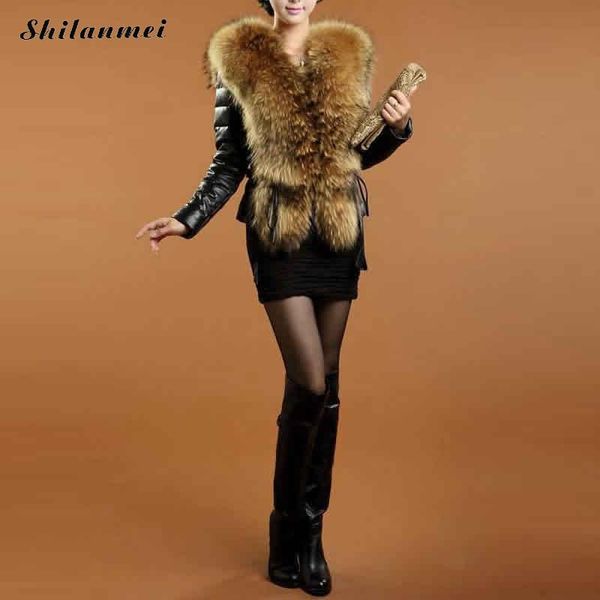

fur jacket gilet winter thick warm leather mink faux fur coat women pelliccia ecologica manteaux fausse fourrure longs natural, Black