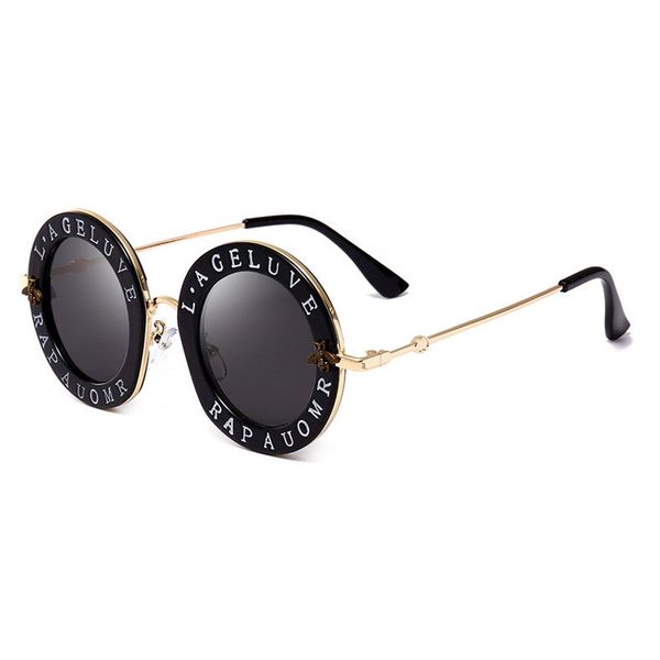 

wholesale-new arrival round sunglasses brand for women brand designer good quality oval sun glasses travel fashion eyeglasses for women, White;black