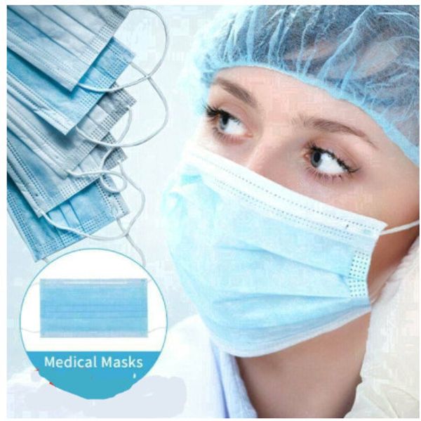 

sell 50pcs disposable face masks 3-layer dustproof mouth anti pm2.5 safety masks men and women disposable face masks