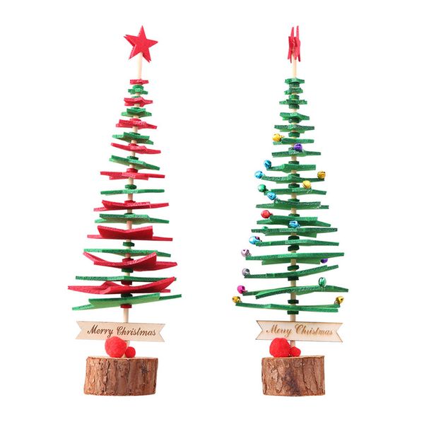 

diy non-woven christmas tree with bell children's gifts deskdecor ornament christmas decoration for home new year supplies