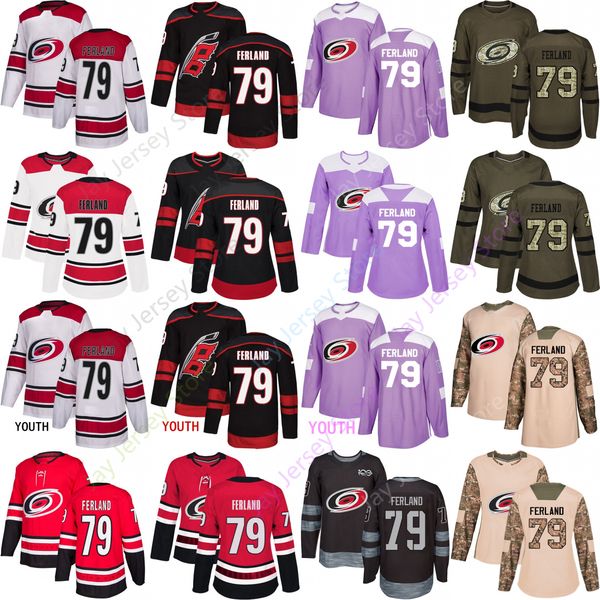 

Custom Carolina Hurricanes 79 Micheal Ferland Jersey All Stitched Men Women Youth Kid size S-3XL Winter Classic Cheap
