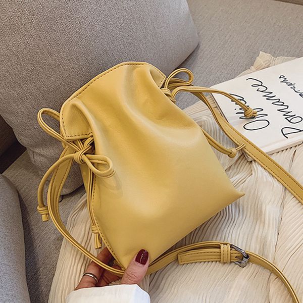 

fashion women bucket shoulder handbag lace-up drawstring messenger bag summer tote bags crossbody bags for women bolsa feminina