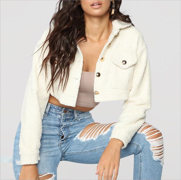 

new fashion thick solid color lapel long-sleeved sweater coat women's cardigan tide solid color women's clothing, Black;brown