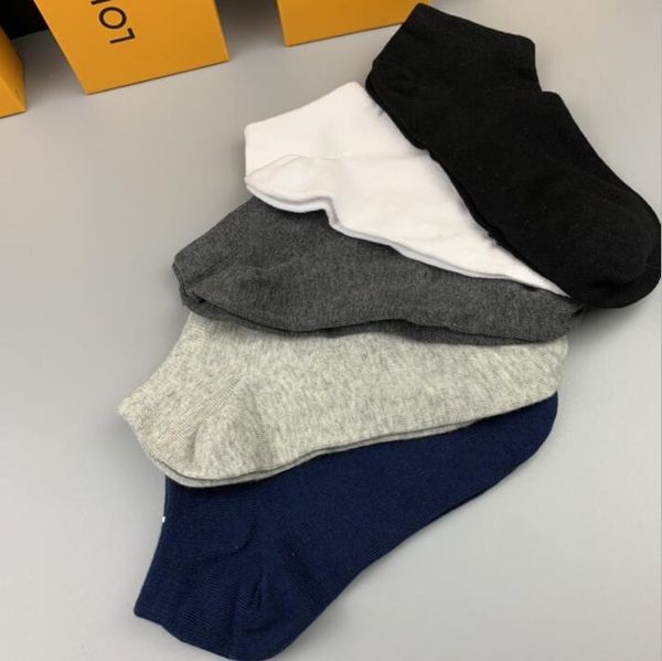 

men's ankle socks cotton skateboard sock men luxury designer brand 1i lv socks i1 trend, Black