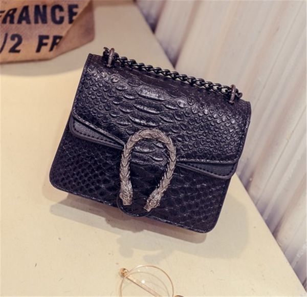 

designer handbags snake leather embossed fashion women chain crossbody bag designer messenger bags shoulder bag newset 5