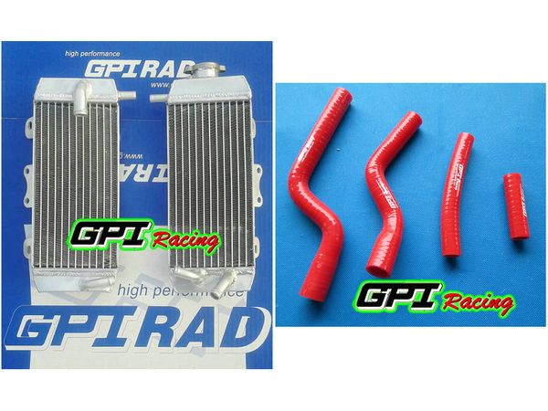 

aluminum radiator + hose for yamaha yzf250 yz 250f yz250f 2007 2008 2009 07 08 09 rh&lh gpi high-per