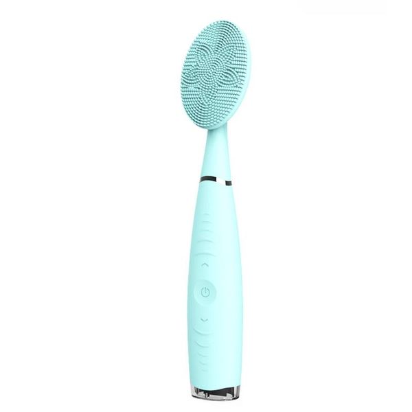 

rechargeable handheld electric silicone cleansing device electric washing brush household portable cleansing massager
