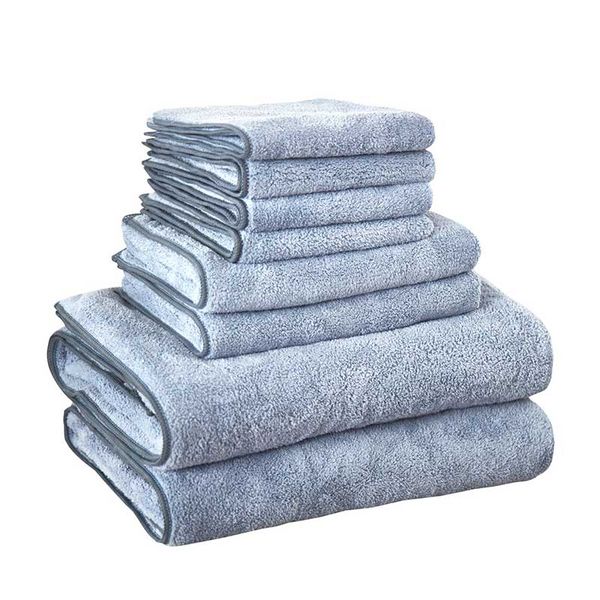 

mukues bath towel suit functional soft absorbent microfiber beach bath towel travel quick dry 8pcs 9color availabled