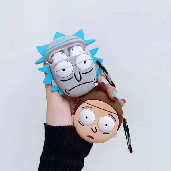 

for apple airpods case 3d cartoon rick morty silicone case for airpods 2 protective earphone cover for air pods