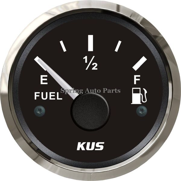 

kus 2" 52mm fuel level gauge fuel level meter 12v 24v with backlight 0-190ohm signal ky10005