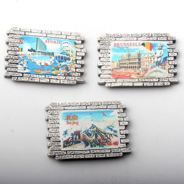 

eforie brussels beijing resin 3d fridge magnet new design souvenir 3pcs