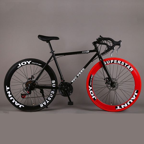 

bikes mountain bicycle fixed gear road bike speed double disc brakes men and women 60 knife wheel sstudent adult