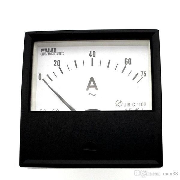 

current meters japan fuji fs-60 ac ammeter 75a pointer mechanical head instrument current measurement