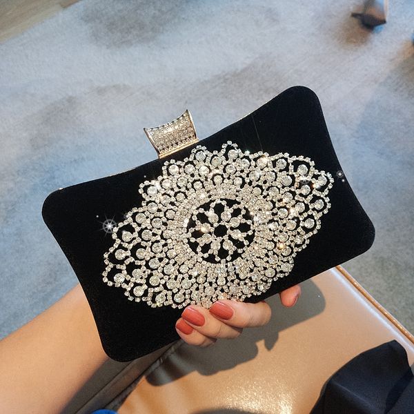 

classic evening bride velvet clutches bags retro handbag 20*14cm