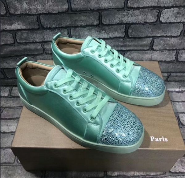 

ace designer brand red bottom studded spikes flats shoes men women fashion high cut multicolor party lovers casual shoes, Black