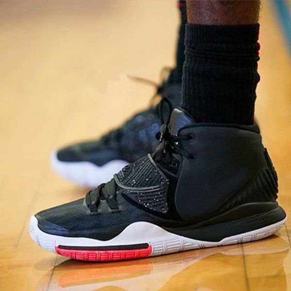 

new arrival of men's irving 6s vi anti-skid sneakers kyrie 6 triple black white basketball shoes size 7-12