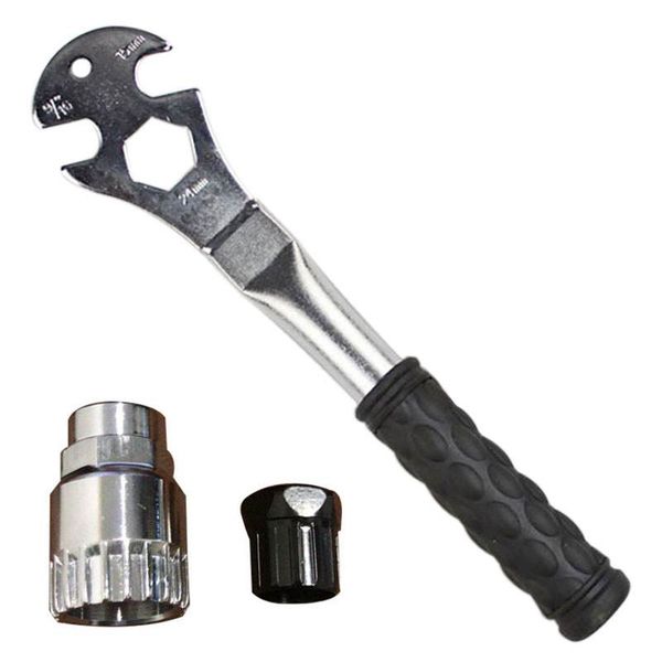 

bike 15mm 24mm 9/16" pedal multi wrench heavy-duty spanner repair tool with long hand comfortable grip feeling and energy-savi