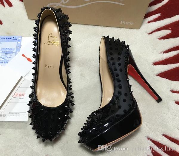 

Chri tian bottom louboutin cl fa hion red bottom high heel heel wedding pump dre brand women hoe q5