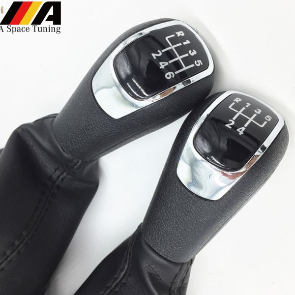

gear shift knob gaiter boot lever stick handle head cover case 5/6 speed car accessories for octavia ii superb ii