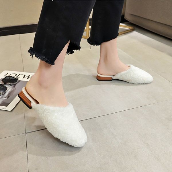 

2019 for lovers spring autumn slippers light causal shoes slip on slippers women's shoes with square heels xwt1624, Black