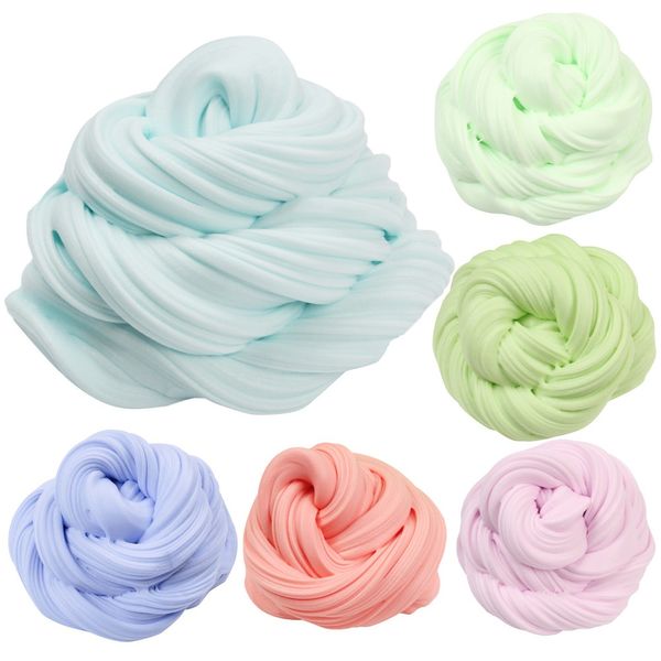 

colorful fluffy floam slime scented stress relief no borax kids toy antistress sludge cotton mud release clay toy plasticine