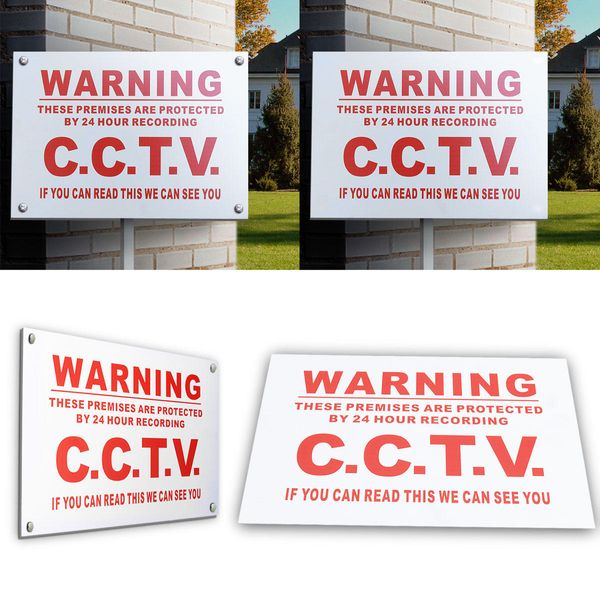 A4 Warnschild 24 Stunden CCTV We Can See You Metallaufkleber Sicherheitsschild – B