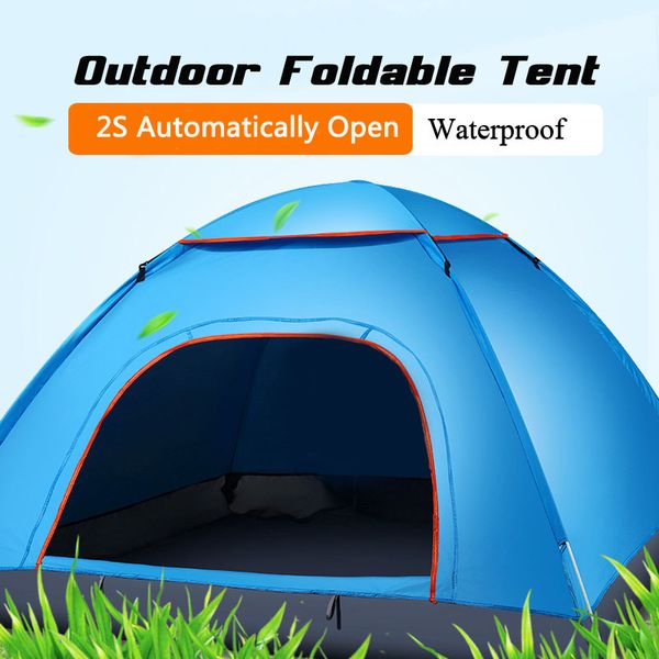 

waterproof 2-3 person portable outdoor foldable tent automatic instant open camping hiking fishing travel tent anti uv sun shade