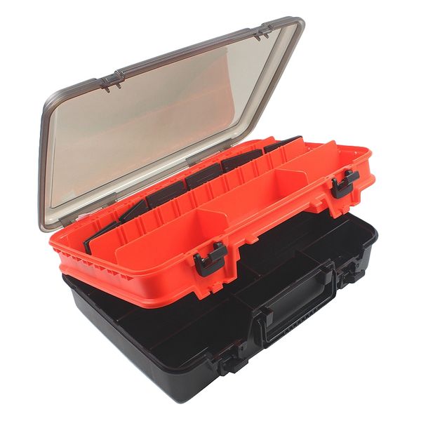 

super sell-waterproof fishing tackle box fishing lure spoon hook bait storage case utility box carp portable outdoor acc