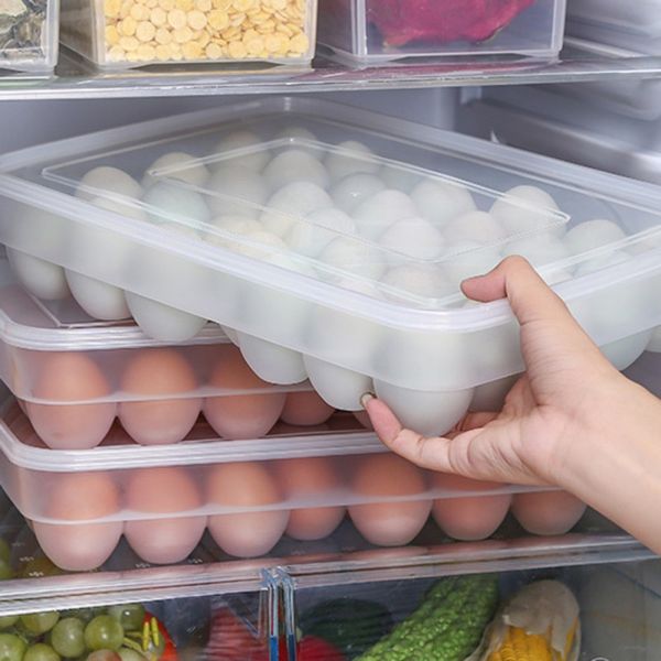 

34 slots eggs storage box egg dispenser thickened cover holder carrier container