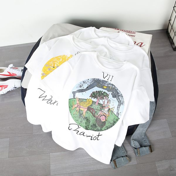 

pure female 2020 duan xiu ins fashionable ocean style loose large size cotton t-shirt cotton t-shirt white inner base coat female