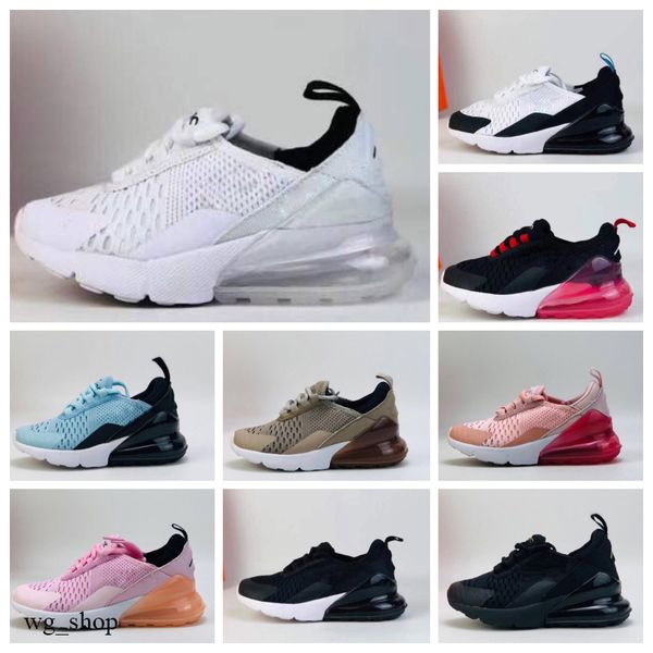 

nike air max 270 27c дети детские кроссовки на воздушной подушке девушки молодежные кроссовки бред фото синий тройной белый черный горячий п, Black