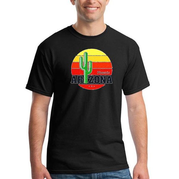 

2018 новый 100% хлопок вс аризона феникс кактус vintage футболки для мужчин 3d t shirt мужчины плюс размер хлопок топы tee, White;black