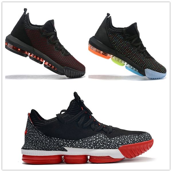 

l16 low fresh bred i promise men outdoor sports shoes j16 black university red multi-color mens designer sports trainers with box
