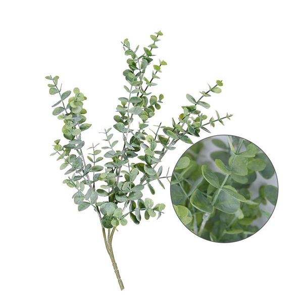 

1pc artificial eucalyptus leaf 3 branches plant for diy wedding party home decor artificial eucalyptus