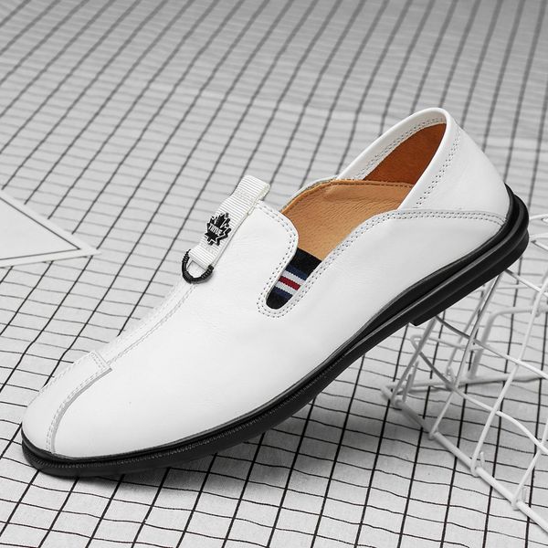 

cimim brand italy luxury business lazy driving shoes fashion large size genuine leather men's shoes comfortable office loafers, Black