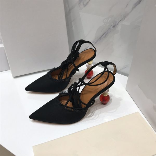 

2019 brand fashion luxury designer women shoes high heels fashion luxury designer women sandals summer shoes pumps with box plus size, Black