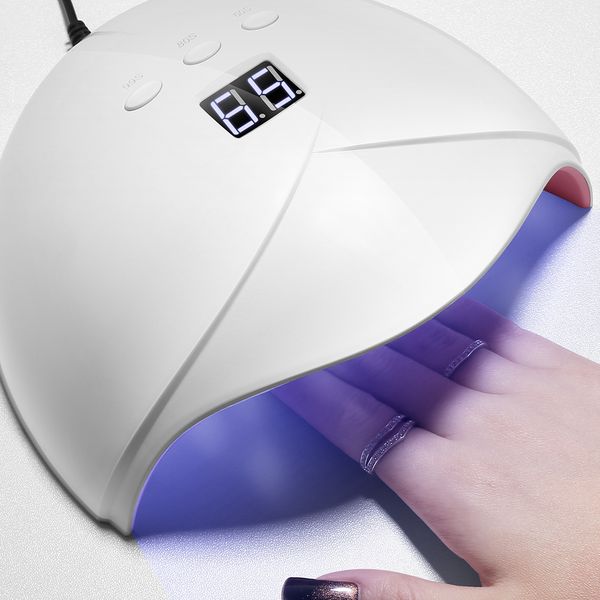 

lacheer 36w uv led lamp nail dryer for all types gel 12 leds uv lamp for nail machine curing 60s/80s/99s timer usb connector