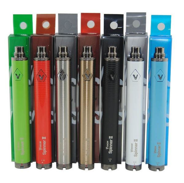

vision spinner 1650mah voltage battery atomizer twist 2 ii 3.3~4.8v for dhl thread vaporizer ego 510 adjustable f euod