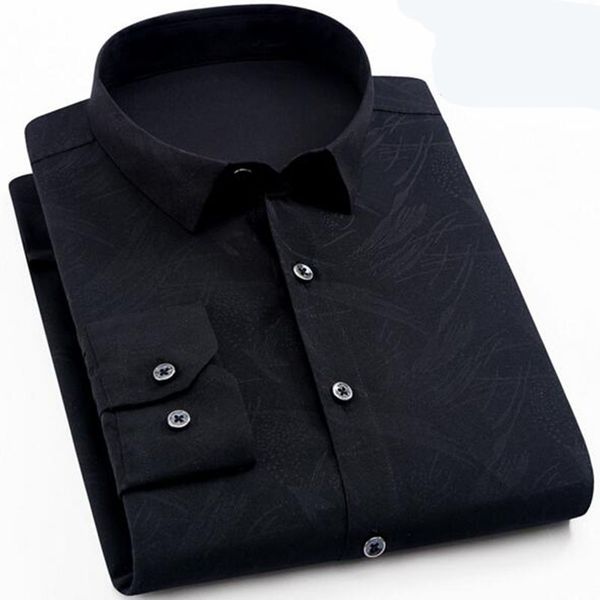 

2019 мужская мода отложным воротником англия стиль повседневная dobby рубашки camisa, чистый хлопок однобортный высокое качество рубашки, White;black