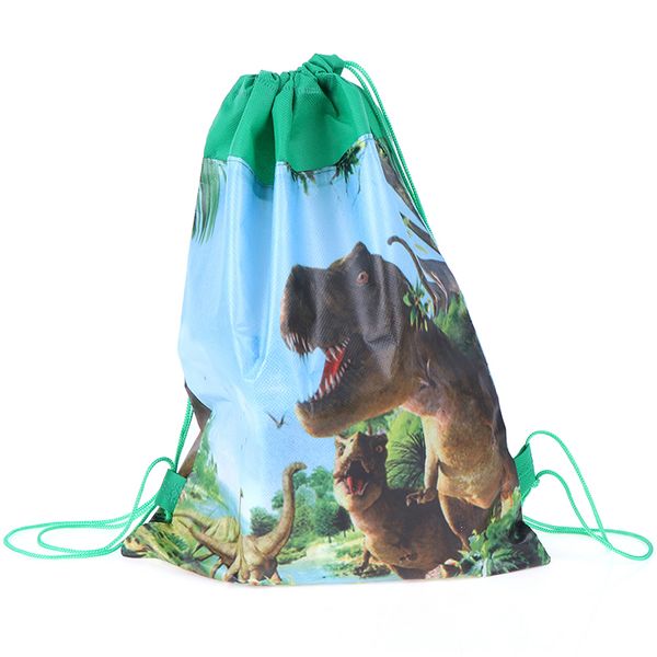 

birthday party gifts bags boys favors cartoon cute dinosaur theme decorate non-woven fabric baby shower drawstring