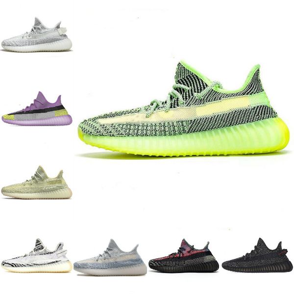 

2020 kanye west hyperspace glow black white clay true form star zebra designer shoes sneakers mens womens 36-45