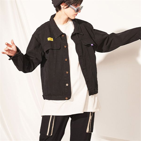 

designer brand streetstyle hip hop mens womens letters print denim jackets casual fashion plus loose jacket outerwear b101748v, Black;brown
