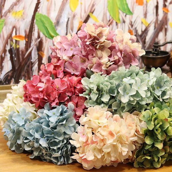 

artificial hydrangea flower 47cm fake silk single real touch hydrangeas for wedding centerpieces home party decorative flowers